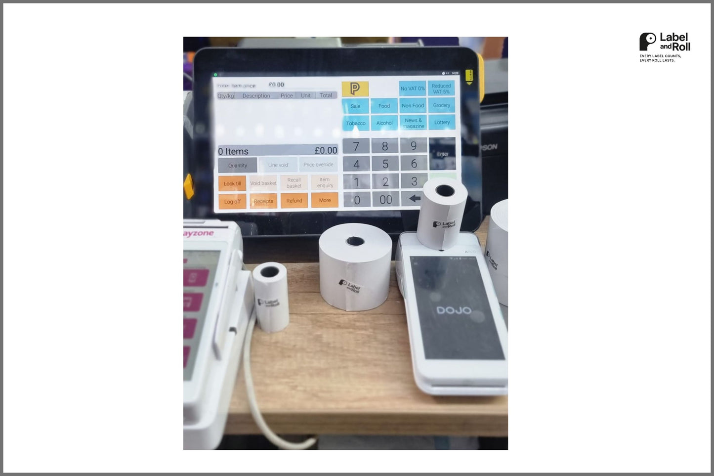 57mm x 70mm Till Rolls – 20 Pack | BPA Free | EPOS & PayPoint Receipt Paper