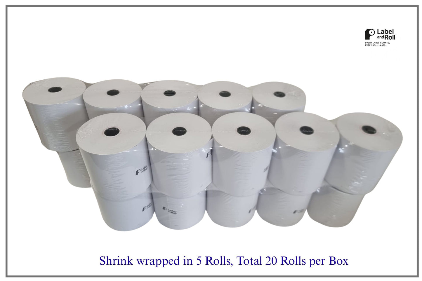 80mm x 80mm Thermal Till Rolls – 20 Pack | BPA Free | EPOS Receipt Paper