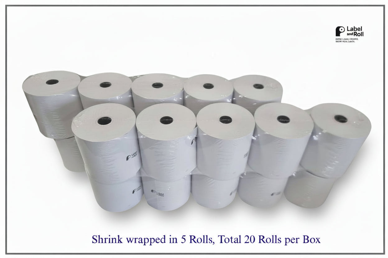 80mm x 80mm Thermal Till Rolls – 20 Pack | BPA Free | EPOS Receipt Paper